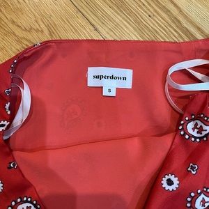 superdown Red Asymmetrical Skirt